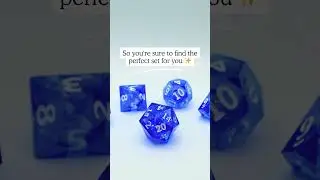 Introducing our new sharp edge polyhedral dice sets