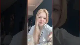 a blushing white girl with a cup of coffee ☕