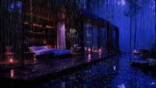 Rain Sounds for Sleeping Better | Cozy Wooden Cabin Deep in the Forest at Night | Rain ASMR