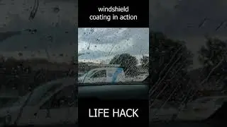 Windshield coating in action - heavy rain ASMR #shorts
