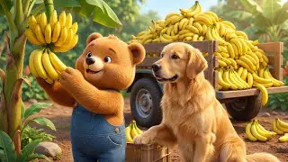 The Bear and His Clever Dog's Farm Harvesting Adventure... Will There Be Any Danger?
