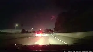 Driver Allegedly Huffing Nitrous Oxide Nearly Causes Numerous Wrecks on Freeway - Dash Cam Rolling..