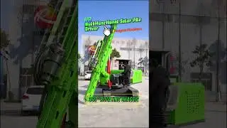 Efficient and Reliable Solar Pile Driver: Advanced Hydraulics and All-Terrain Mobility#piledriving