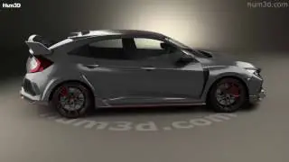 Honda Civic Type R Prototype 5-door hatchback 2019 3D model by 3DModels.org