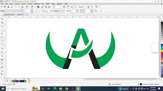 AW logo design. corel draw tutorial