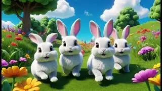 The Bunnies Go Hopping | Cute Bunny Song for Kids | Fun Hopping Adventure Rhyme
