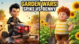 The Gardening Contest 🌻 Spike&rsquo;s Machine vs. Benny&rsquo;s Shovel | Kids Adventure Story