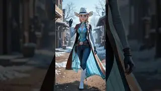 Disney Princesses as Cowgirls: A Wild West Transformation