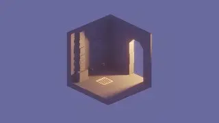 Low poly isometric dungeon room Blender 2.8