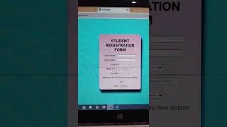 Student Registration form using HTML & CSS #html #css #coding #shorts #video