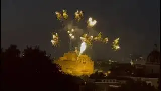 ROMA, GIRANDOLA STORICA E FUOCHI D’’ARTIFICIO A CASTEL SANT’ANGELO PER LA FESTA DEI PATRONI DI ROMA