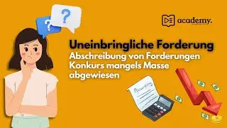 Uneinbringliche Forderung - Abschreibung von Forderungen - Konkurs mangels Masse abgewiesen