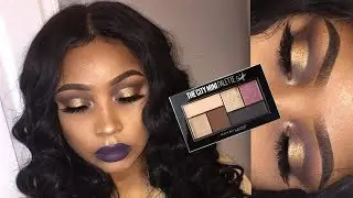 DRUGSTORE GOLD HALO FALL MAKEUP ft. Makeup Shayla City Mini Palette