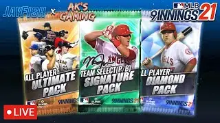 🔴LIVE | MLB 9 Innings 21 - Team Select Signature Pack Opening! (JayFish x Ak's Gaming)