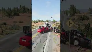 Realistic Highway Car Crashes #159 #beamngcarcrash #beamngdrive #beamngcrashsimulator #automobile