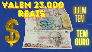 VALEM OURO! 23.000 MIL REAIS AS TRÊS CÉDULAS MAIS RARAS.