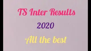 TS INTER 1st , 2nd YEAR RESULTS 2020