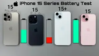 iPhone 15 SERIES iOS 18.4.1 ULTIMATE Battery Life DRAIN Test 2025