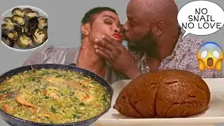 MY HUSBAND REFUSED TO BE HAPPY BECAUSE THERE IS NO SNAIL IN THE SOUP |  OKRA SOUP WITH AMALA