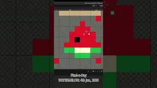 Newbie Pixel Art: WATERMELON Slice (87th Pixel-a-Day) 8x8 | 4th Jan, 2026 #pixelart #pixelorama