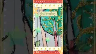 Glass painting✨GlitteryEdition🌷☘️  #youtubeshorts 🌷Using metallic colours on glass for the 1st time🌷