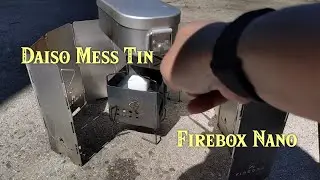 Japanese steamed rice with the Daiso Mess Tin and Firebox Titanium Nano