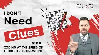 Can you solve a crossword without clues? | Live Coding a Crossword Prototype Part 1