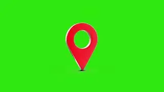 3D Location Pin Pop up green screen video by @pixxeledge | Royalty Free