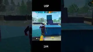 1VS4 USP CLUTCH😈 Against Grandmaster Player #foryou  #freefire #shorts