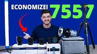 Unboxing Camera Sony Zve10, Lentes e Equipamentos de Iluminação BARATO no Aliexpress