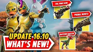 Fortnite Update 16.10 EVERYTHING You Need To Know In UNDER 4 MINUTES (Raptors, PRIMAL NERF & More!)