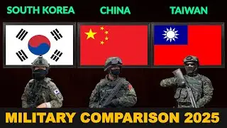 South Korea vs China vs Taiwan Military Power Comparison 2025