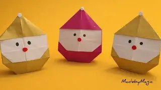 How to make origami santa claus | Christmas decor ideas @madebymagic1866 