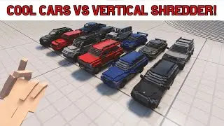 COOL CARS VS VERTICAL SHREDDER! | Teardown