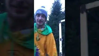Aaron and Lincoln disc golf view