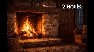 Deep Fireplace Crackling 🔥 2 Hours of Cozy Fire Sounds for Sleep, Relaxation & Study