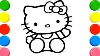 Beautiful Hello Kitty Drawing, Painting & Coloring For Kids and Toddlers_ Child Art#drawing#coloring