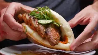The Biggest Steak Bao Sandwich On The Internet | Wolfing It Down