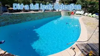 Pool leak detection: leak detected with dye testing #diypool #leak  #dye testing