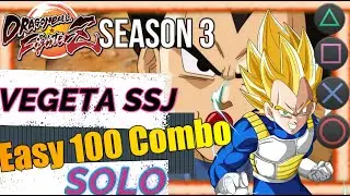 DBFZ ➤ *vegeta SS 100 combo* Easy Tutorial TOD Season 3【Dragon Ball FighterZ】