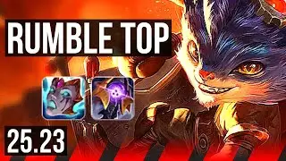 RUMBLE vs IRELIA (TOP) | 9/0/9, 6 solo kills, Legendary | KR Master | 25.23