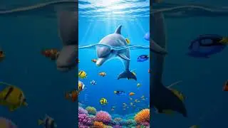 dolphine in the ocean#dolphin #ocean #nature #peacefulwaves #water #wavesounds #sea #fish