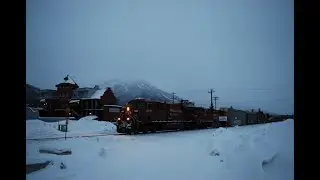 DETORE! CPR Train Spotting HD: CP 8816 West, Train 199 Departs Fernie BC. 4/5. 3/1/2019.