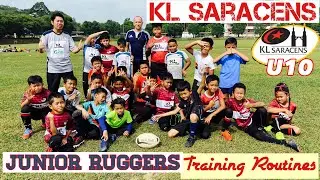 JUNIOR RUGBY TEAM COACHING AND TRAINING ROUTINES: KL SARACENS UNDER 10 KIDS