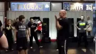 Defense Position against a knife and 5 point knife attack drill