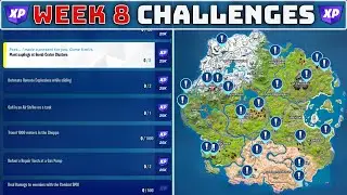 SEASONAL QUESTS WEEK 8! Air Strike, Choppa Spawn & Saplings Locations [Fortnite Challenges Season 2]