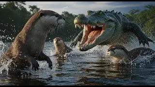 Crocodile vs Otter Tail Bite Sparks Territory War