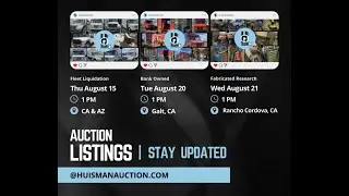 Huisman Auction Listings