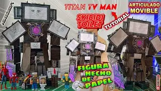 How to make a paper figure Titan Tv Man from Skibidi Toilet Minecraft Movable Papercraft Crafts