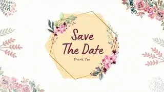 Pink Watercolor Wedding invitation video
